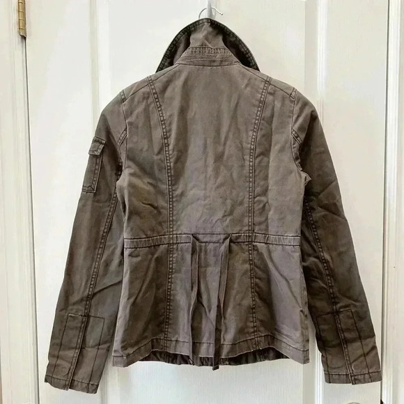 American Eagle Outfitters Jacket Utility Military  Cargo Field Cotton Brown XS - Picture 4 of 16